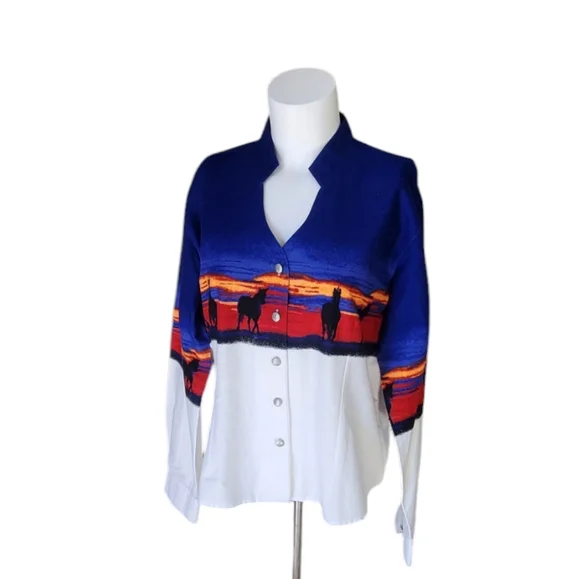 Wrangler Vintage Cowgirl Western Long Sleeve Shirt. Large. - Picture 3 of 13